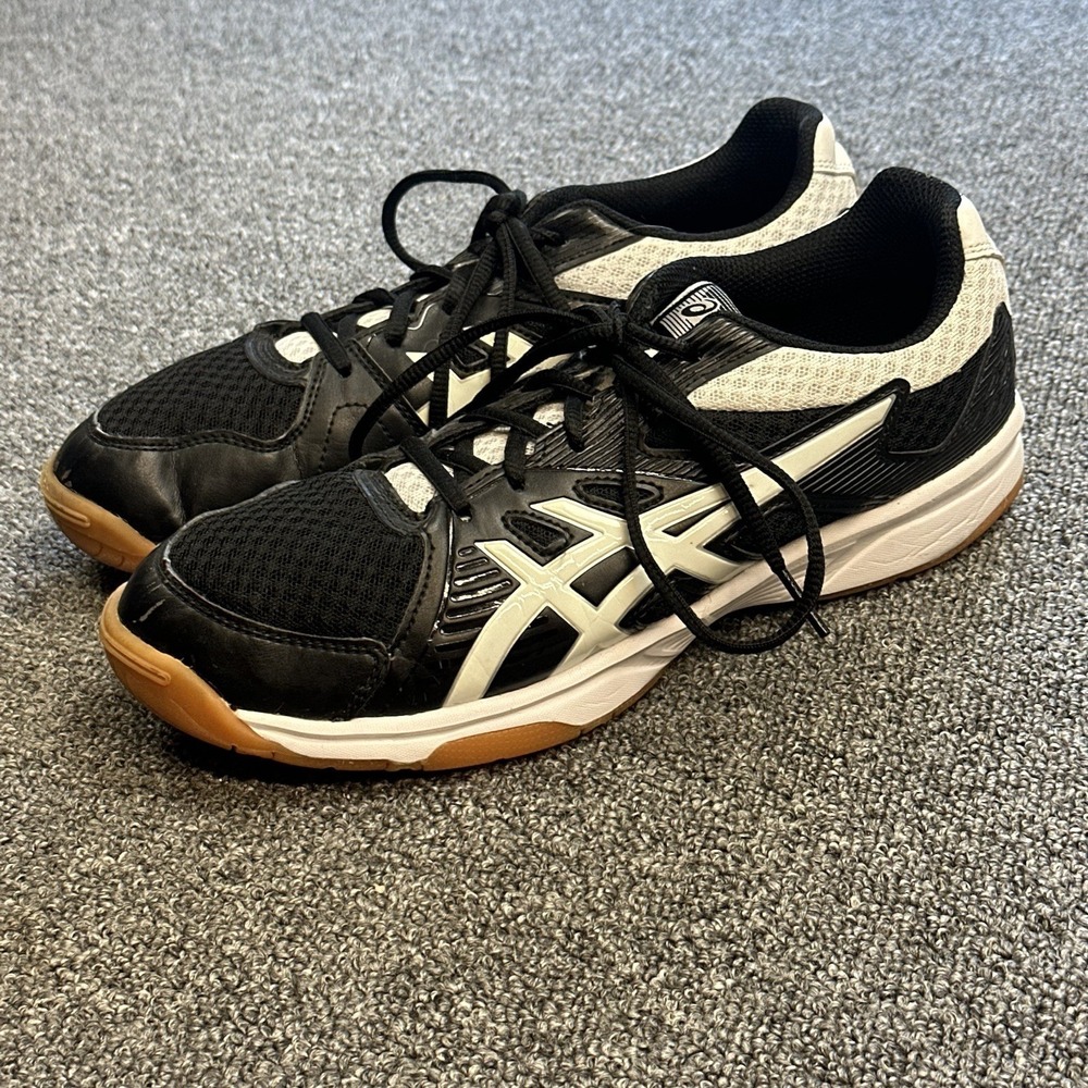 Asics Shoes Womens 9 Gel Upcourt 3 Volleyball Shoe 1072A031 Laced Up Black Slip